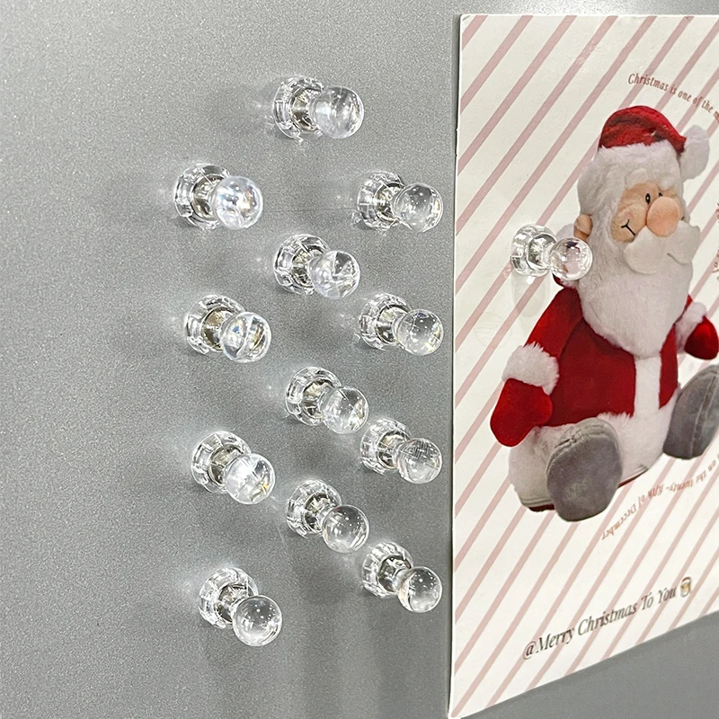 20 Stück Transparente Magnetische Push-Pins Starke Magnete Reißzwecken für Kühlschrank Whiteboard Fotoanzeige Büro Heimdekoration