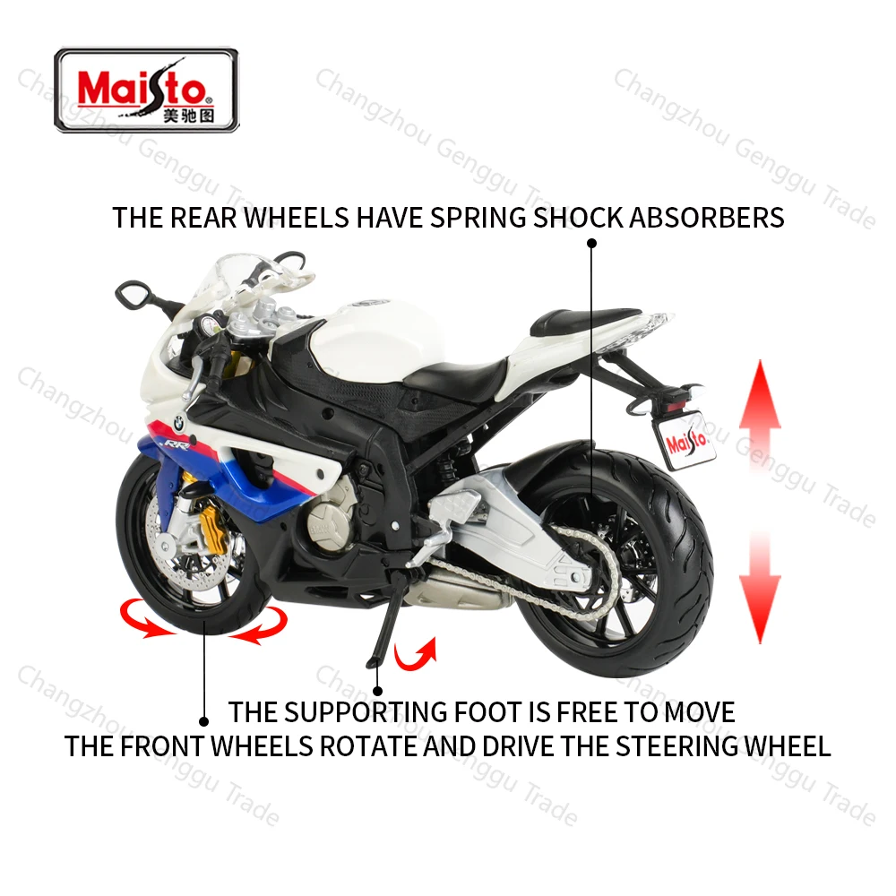 Maisto 1:12 BMW S 1000 RR Die Cast Vehicles Collectible Hobbies Motorcycle Model Toys