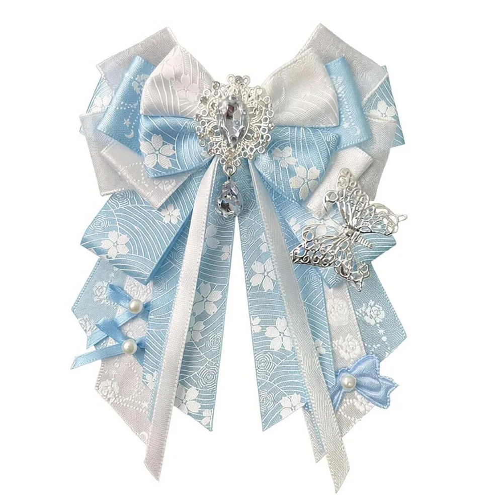 Double Layer Ribbon Itabag Decoration Handmade Jewelry Long Streamers DIY Lolita Merch Decoration DIY Handmade with Pin