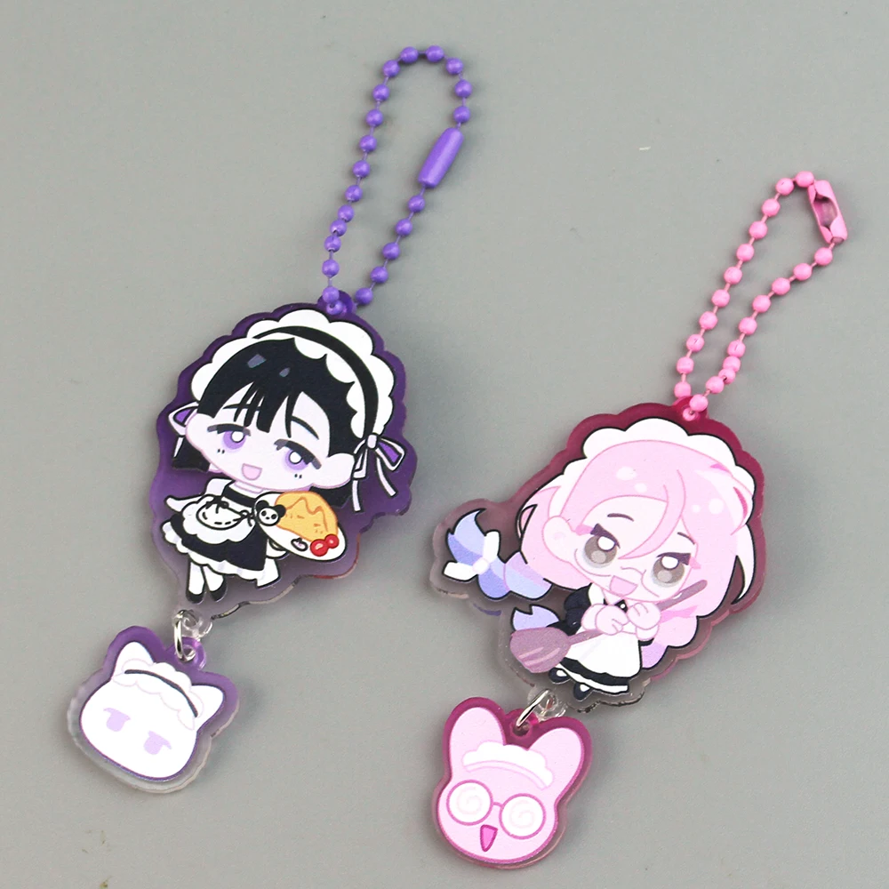 أنيمي الغريبة المرحلة سلسلة للسراويل المفاتيح الكرتون MIZI & SUA قلادة الاكريليك مفتاح سلسلة حقيبة الظهر المفاتيح هدية عيد ميلاد