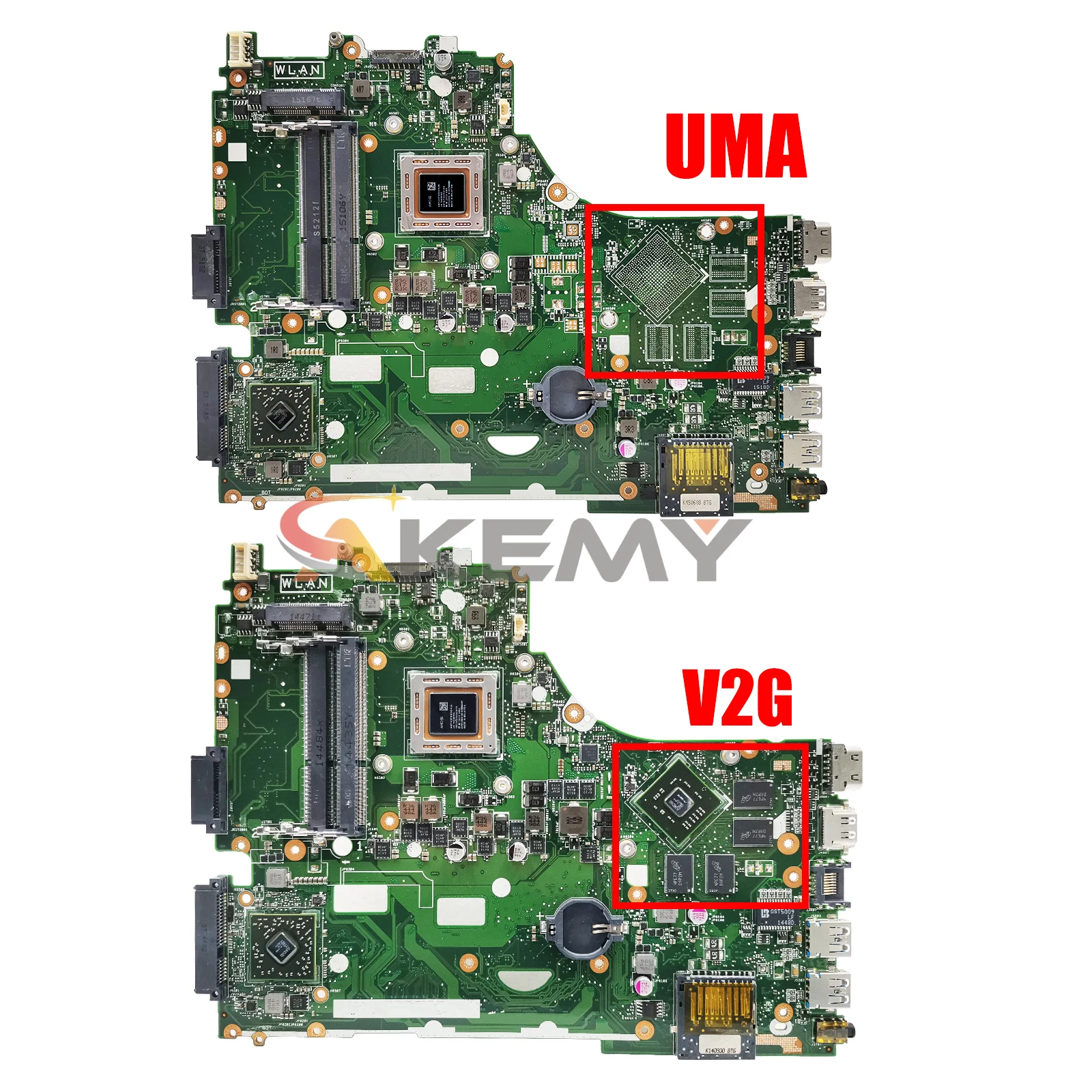 AKEMY X550ZE Laptop Motherboard For ASUS X550ZA X550Z X750Z K550Z VM590Z A555Z X750DP Mainboard A8 A10 FX7600P/FX7500P LVDS/EDP