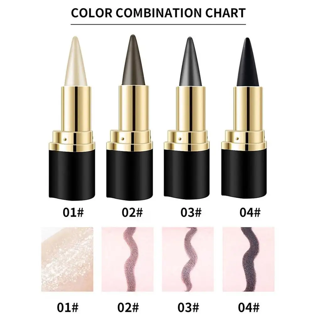 1 Stuks Draagbare Eyeliner Crème Zwarte Eyeliner Pen Natuurlijke Waterdichte Ogen Tattoo Eyeliner Professionele Blijvende Ogen Make-Up