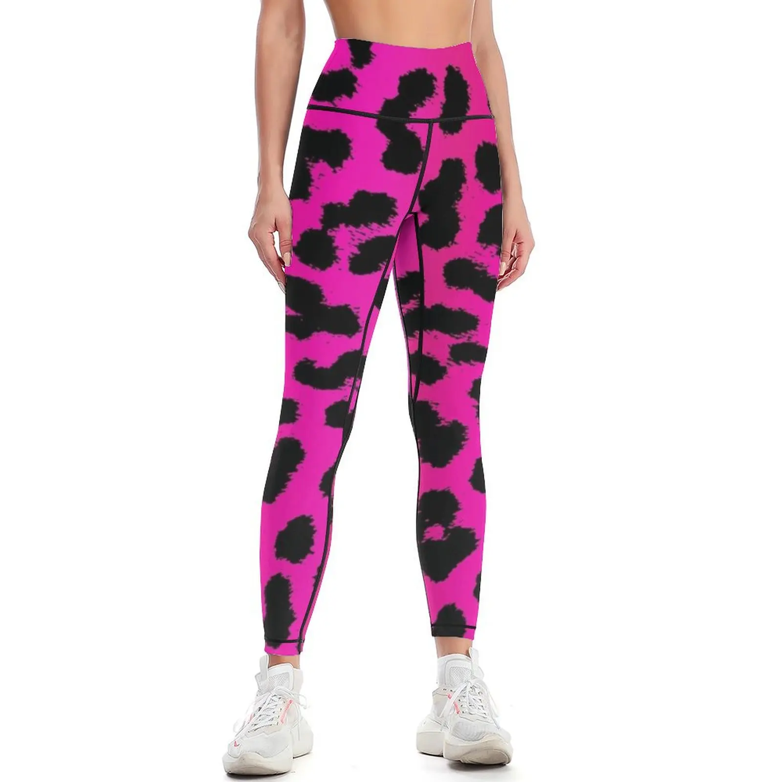 

Pink Leopard Pattern Animal Cheetah Design - Pink Leo Leggings legging pants raises butt high waist Womens Leggings