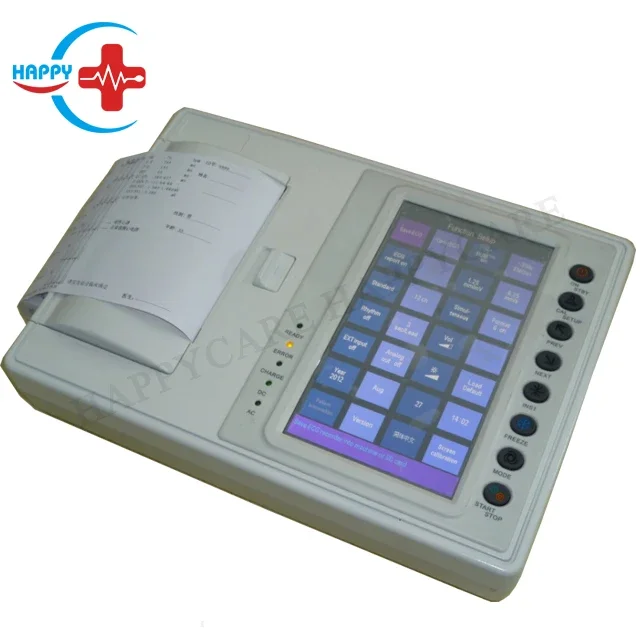 HC-H003 portable ECG machine 7 Inch touch screen 6 channel ECG machine