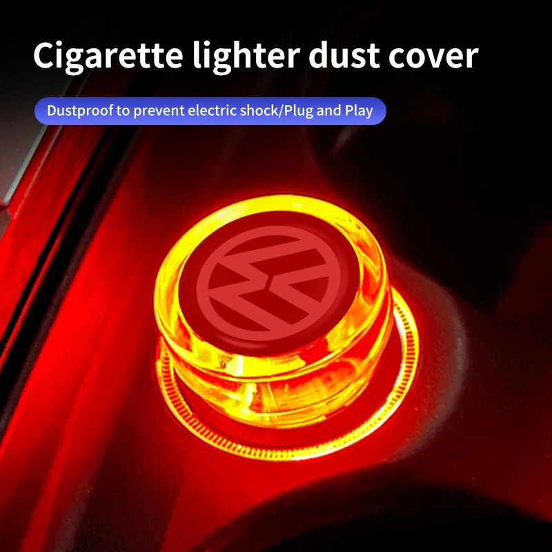 Car Interior Cigarette Lighter Cover DustProof Cap For VW GTI Polo Golf Passat Scirocco Tiguan Jetta T-ROC Touareg Touran CC