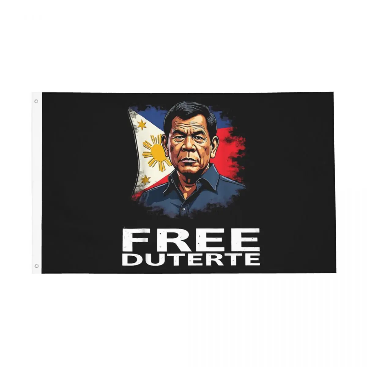Free Duterte Flags Double Sided Indoor Outdoor Banner President Philippines Polyester Home Room Dorm Wall Decor
