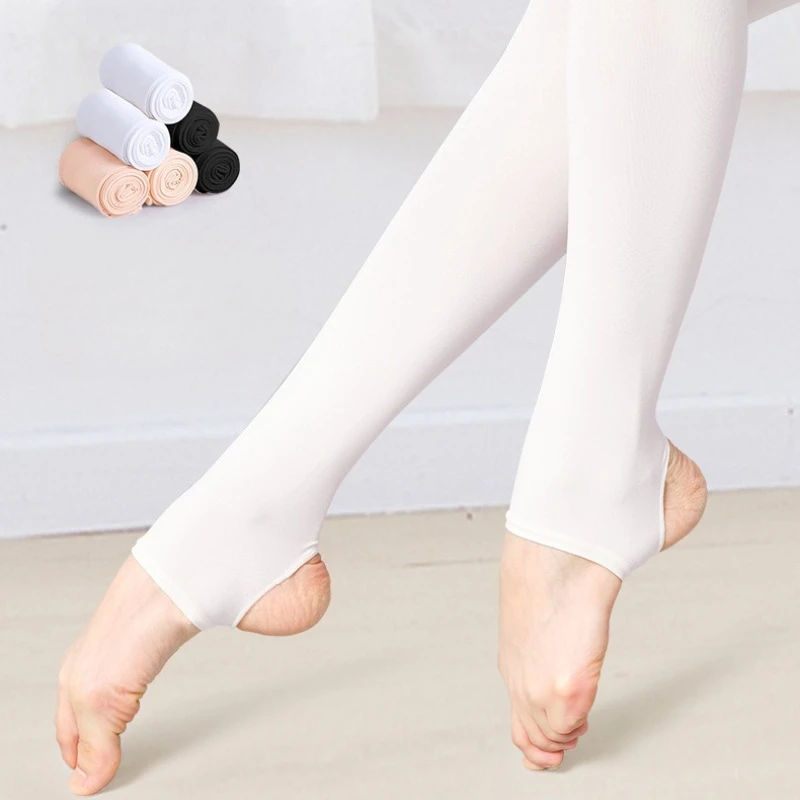Medias THEEPER, Medias de Ballet Suaves de Alta Elasticidad sin Pie para Todas las Edades, Medias de Ballet para Mujer para Clases de Gimnasia y Actuaciones