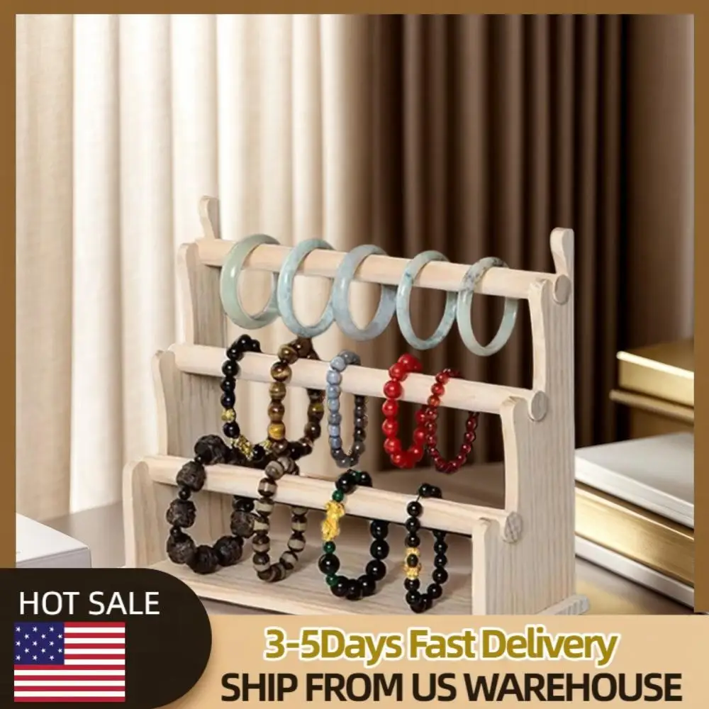 

3 Layer Wooden Bracelet Holder Bracelet Display Stand Jewelry Organizer