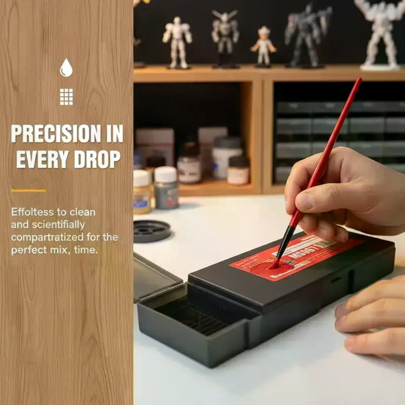 Portable Wet Palettes Acrylic Painting Model Coloring Wet Tray Water‑based Paint Holder Miniature Modeling Craft Painting Tool