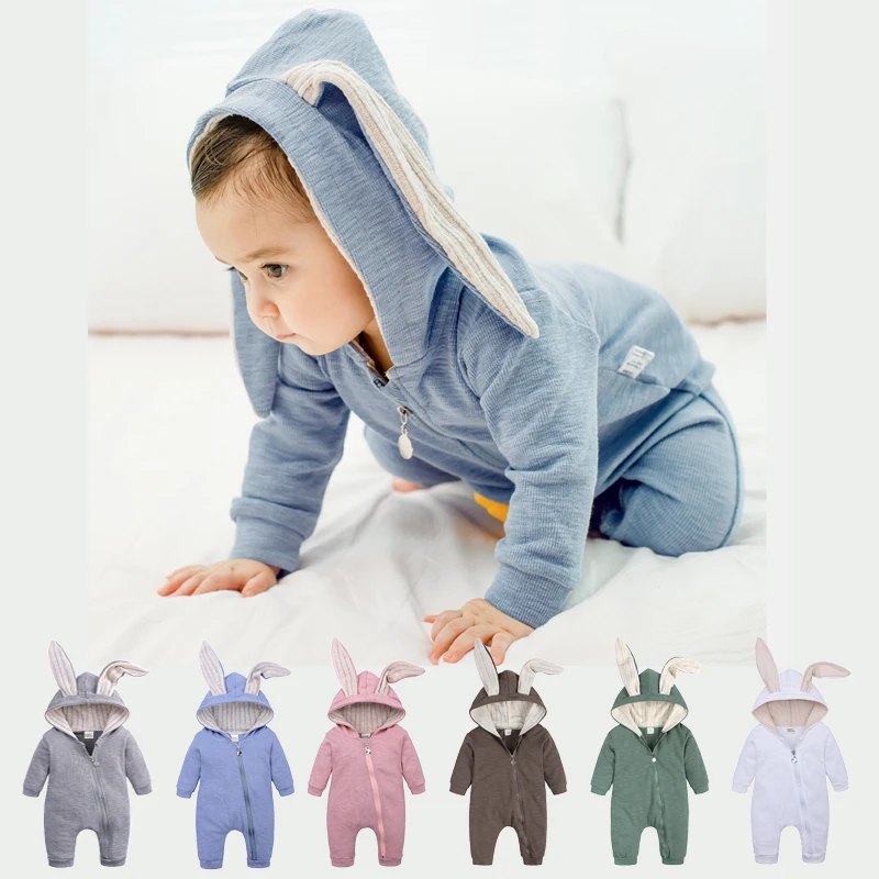 Cotton Newborn Baby Girl Boy Romper Solid Infant Jumpsuit Casual Newborn Clothes For Girls Boys Spring Autumn Clothing New 0-18M