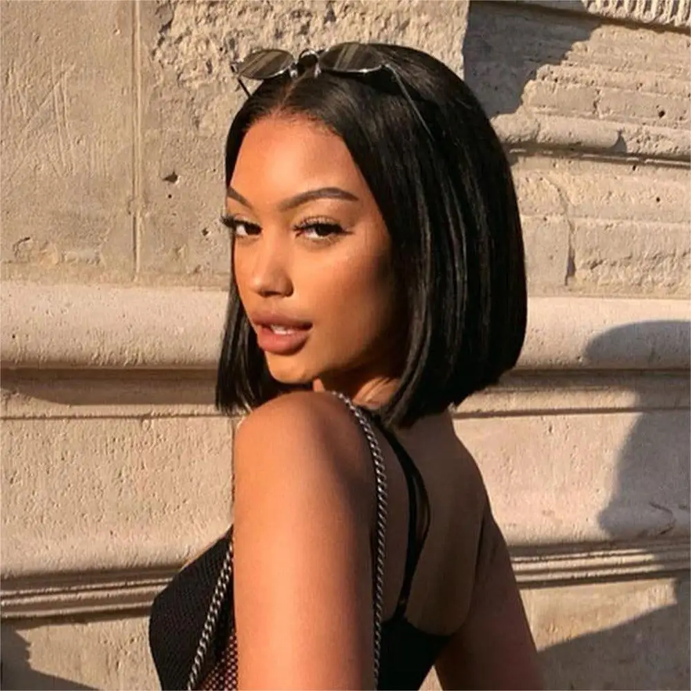 

Short Bob Wig Lace Front Human Hair Wigs Bone Straight Lace Front Wigs For Women Brazilian 13x4 Lace Frontal Wig 4x4 Closure Wig