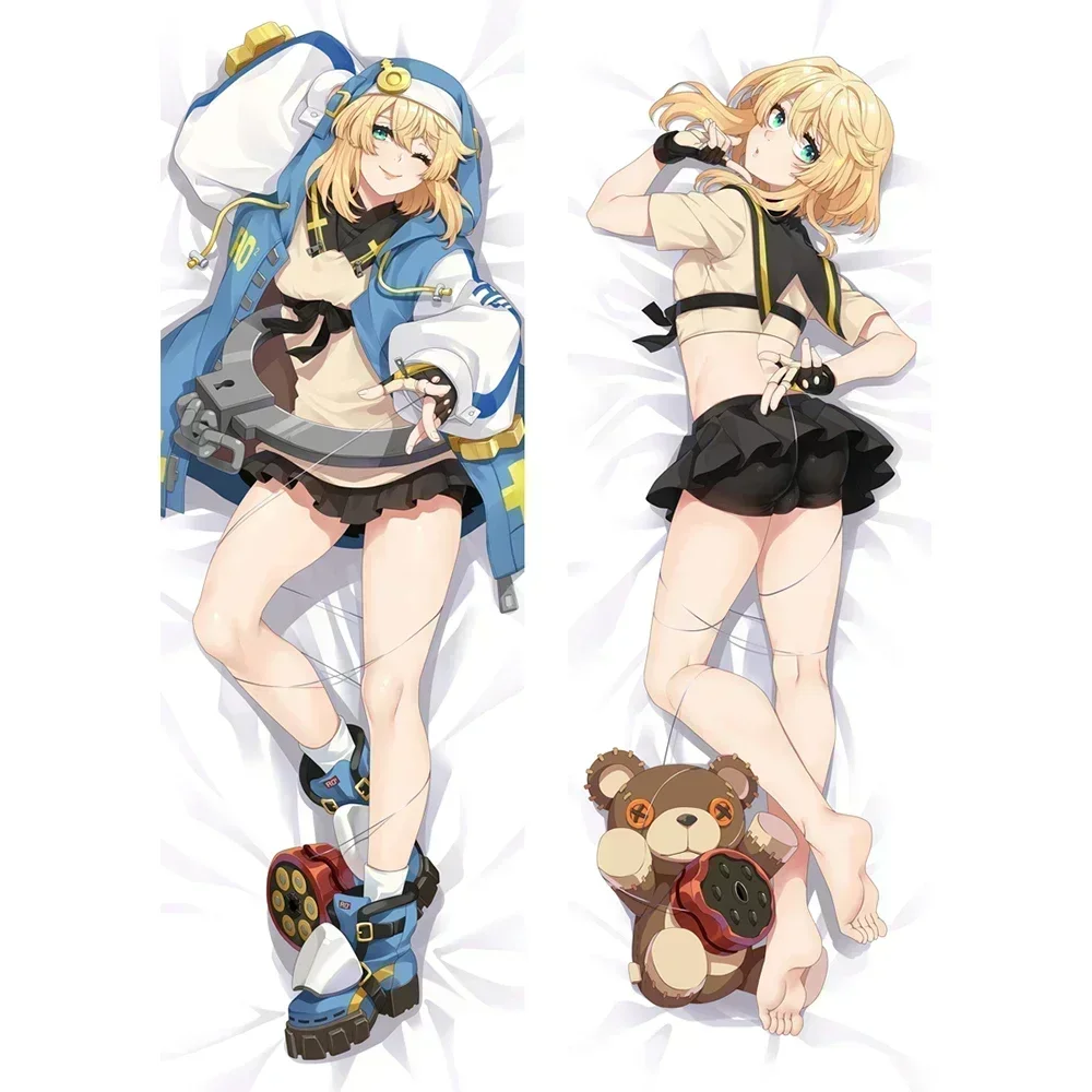 Dakimakura أنيمي مذنب والعتاد بريدجيت وسادة للجسم الفراش رمي المعانقة المخدة 2WAY Peachskin الوجهين طباعة غطاء