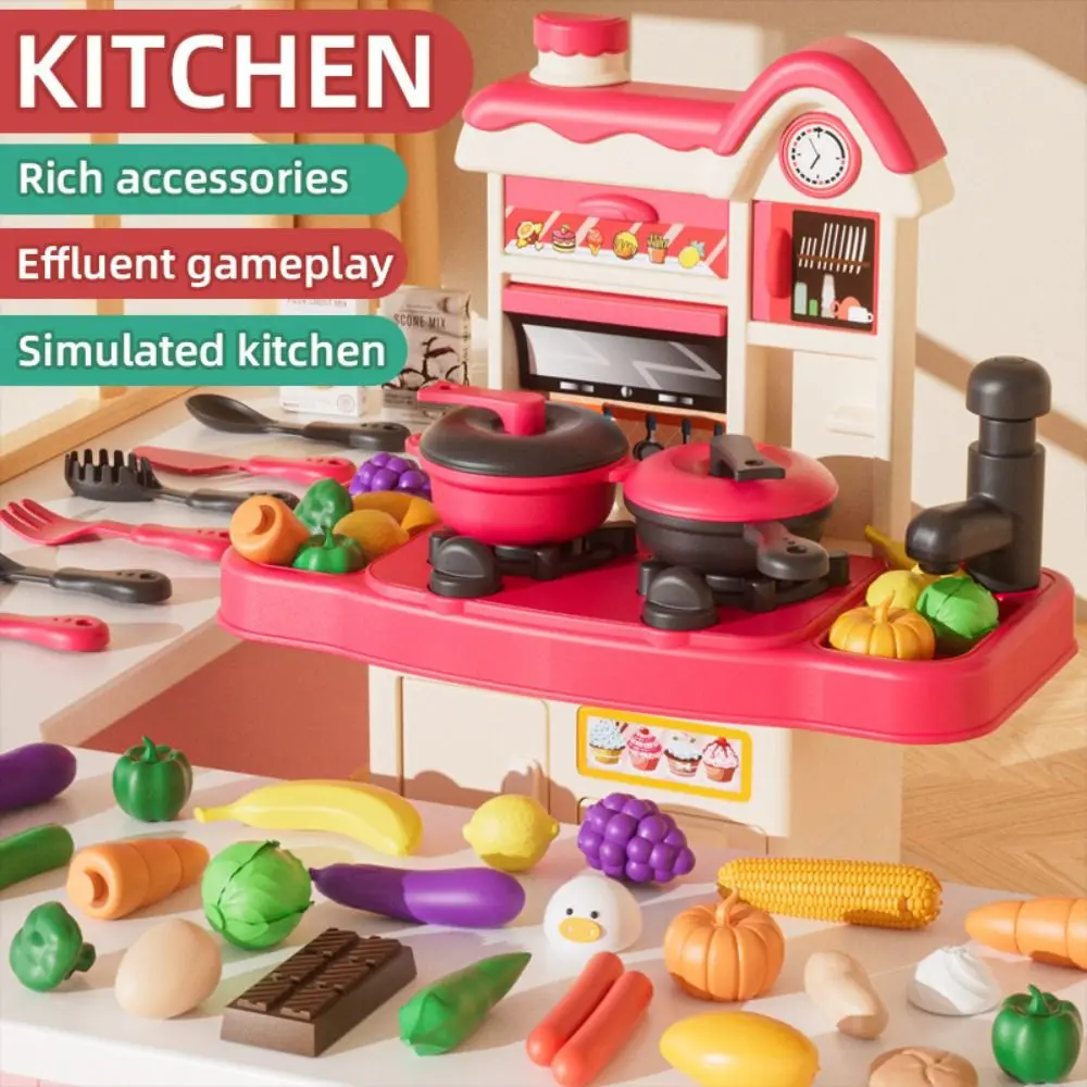 Creative Simulation Kitchen Play Toys Colorful Montessori Imitation Cooking Toys Set DIY Educational Kids Pretend Cooking Toy