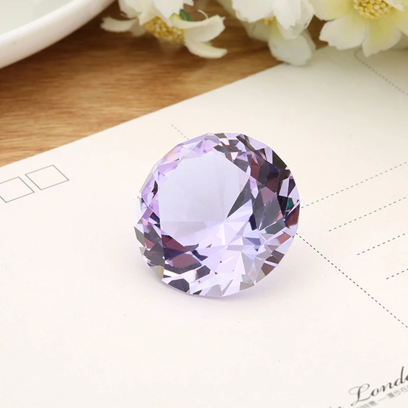 12 pcs/set Crystal Glass Faceted Diamond Jewel Paperweight Sparkle Feng Shui Wedding Favors&Gifts Home Table Decoration Supplies