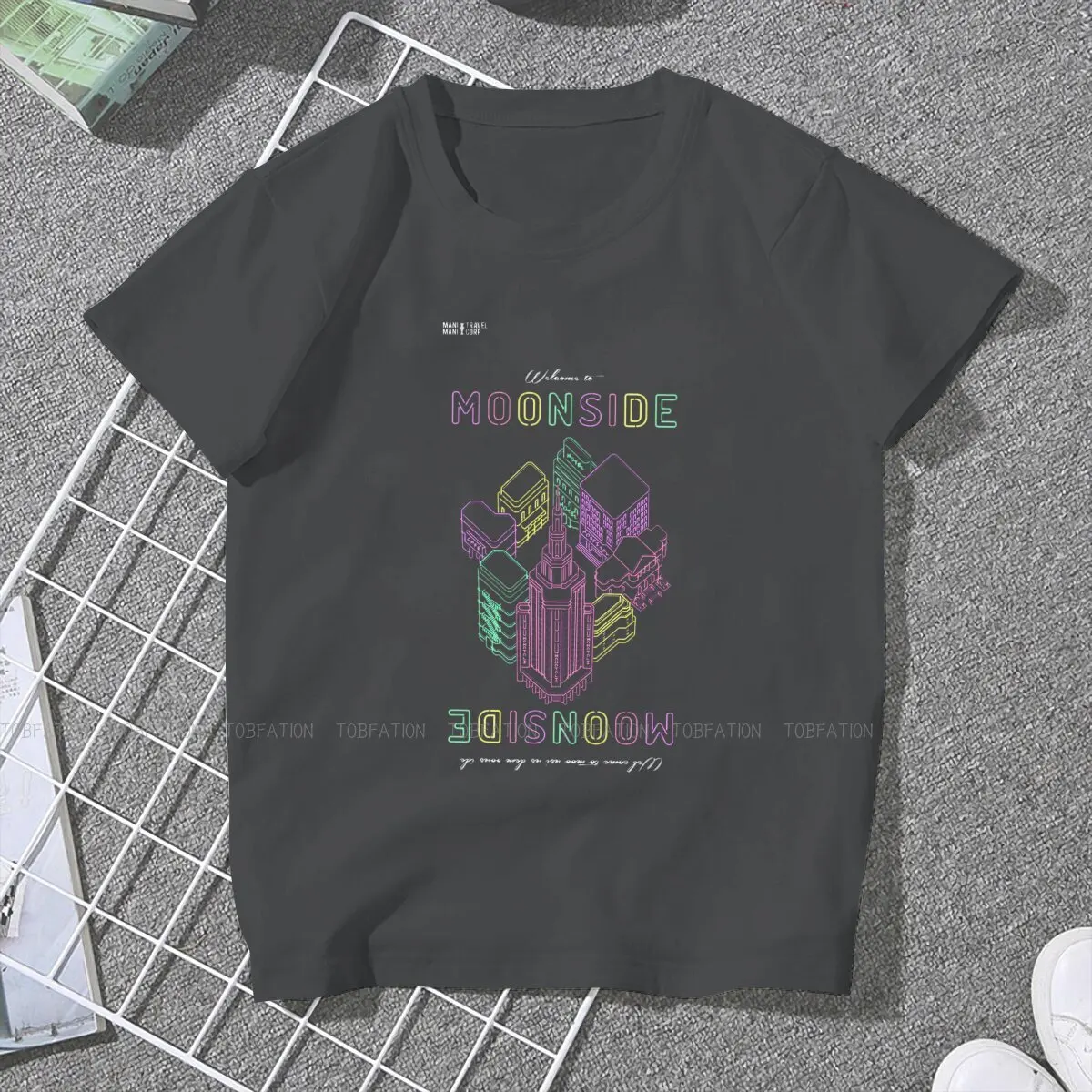 Welcome to Moonside Essential Female Shirts Mother EarthBound Game Loose Vintage Women Tshirts Harajuku Casual Feminine Blusas