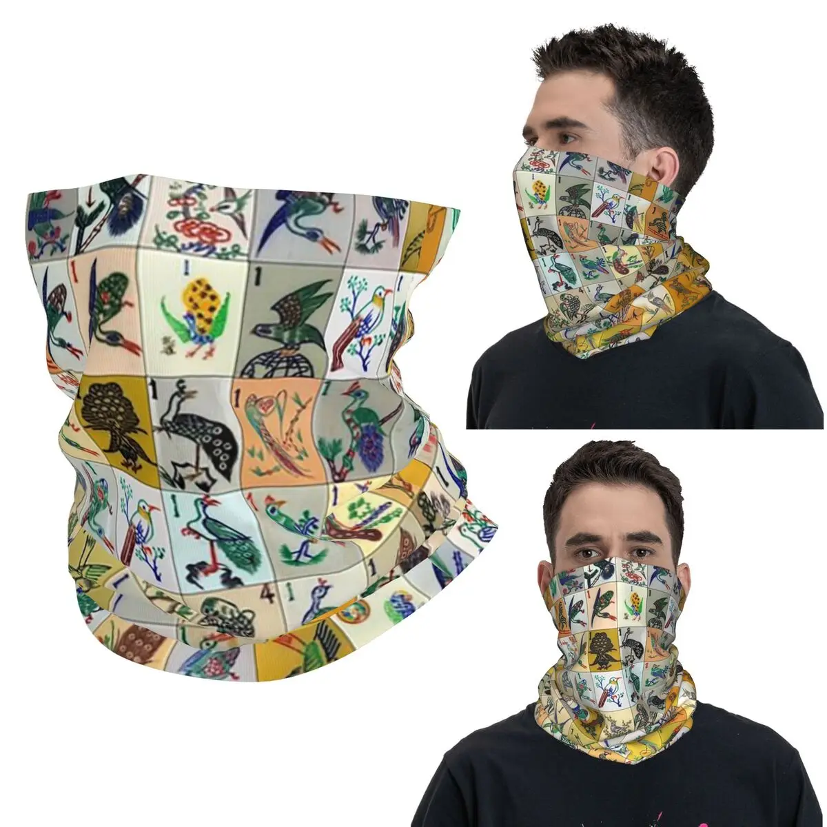 

Махонг птицы маджонг плитка бандана чехол на шею маска с принтом шарф головной убор пеший туризм рыбалка для мужчин женщин взрослых дышащий