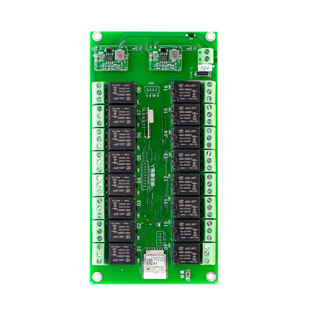 Tuya 16 채널 와이파이 지그비 릴레이 스위치 모듈, RF 433MHZ 무선 스마트 홈 원격 제어 스위치, DC 7-27V, AC 85-250V