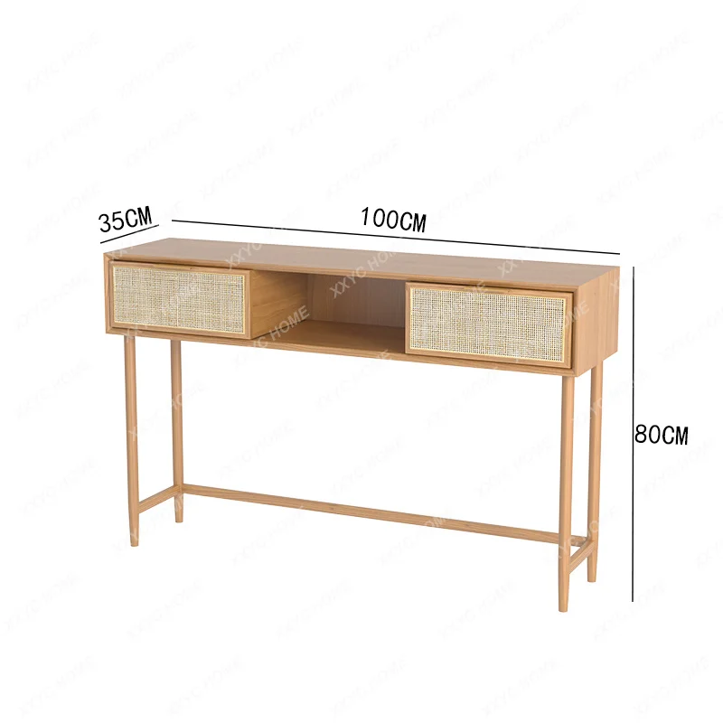 New Chinese-style solid wood strip case entrance table Zen simple Japanese-style incense case Buddha table Entry end view table