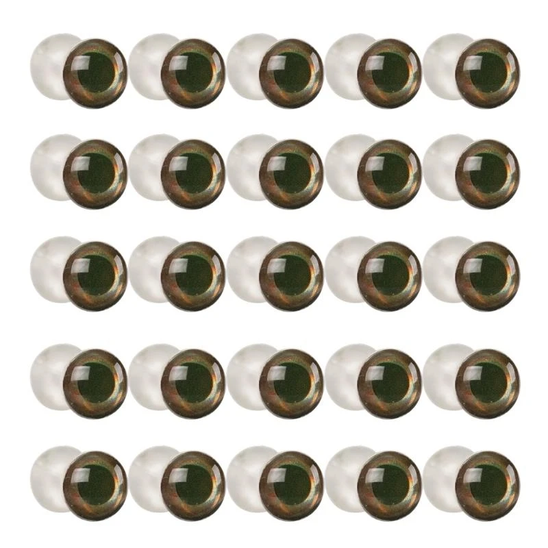 

25Pcs/set 6mm/8mm/10mm Dumbbell Shaped Dumbbell Eye For Versatile Fishing Needs Realistic Plastic Dumbbell Eye Set