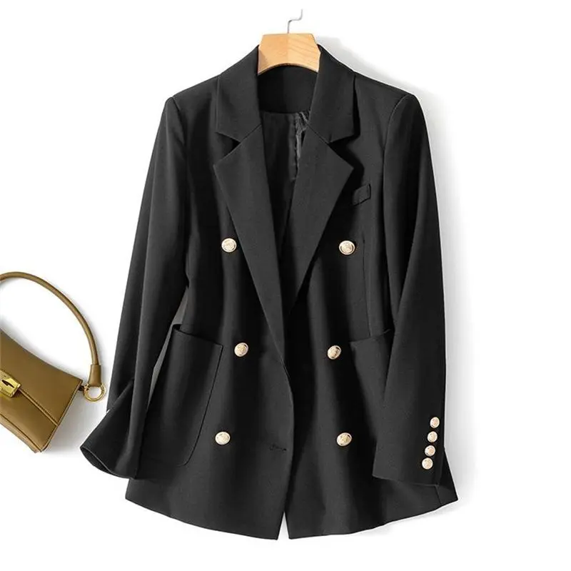 Chic Casual Giacca Sportiva Professionale Outwear Donna Primavera Autunno 2026 Nuovo Doppio Petto High-End Coreano Allentato Blazer Magliette E Camicette