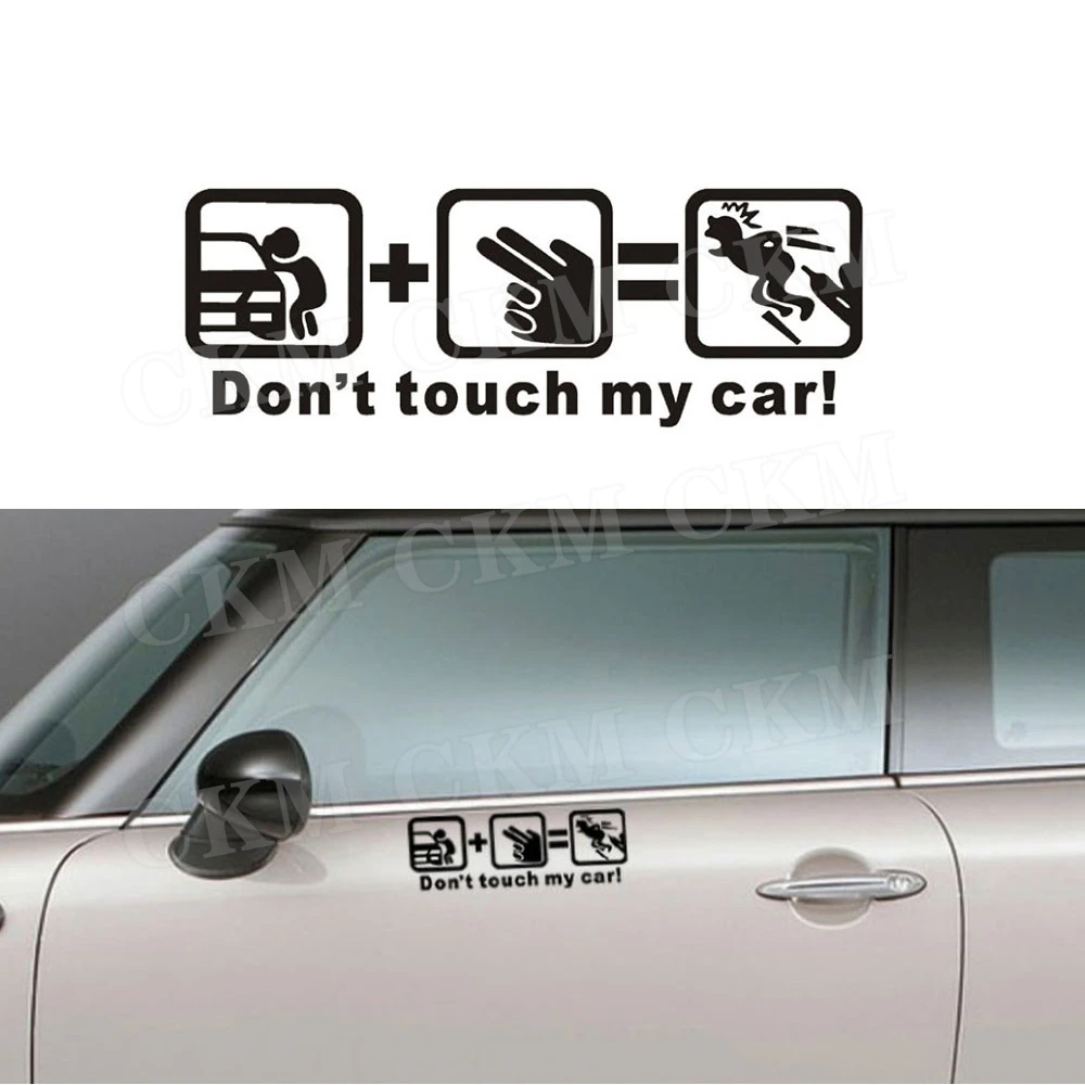 Don't Touch My Car Car Sticker Creative Funny Personalized Car Decoration Stickers Car Body Decal Car Window Accessories