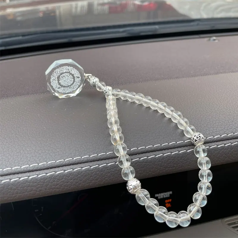 Islam crystal 33 beads tasbih Arabic Calligraphy Car Hang travell Dua car pendant car hanging