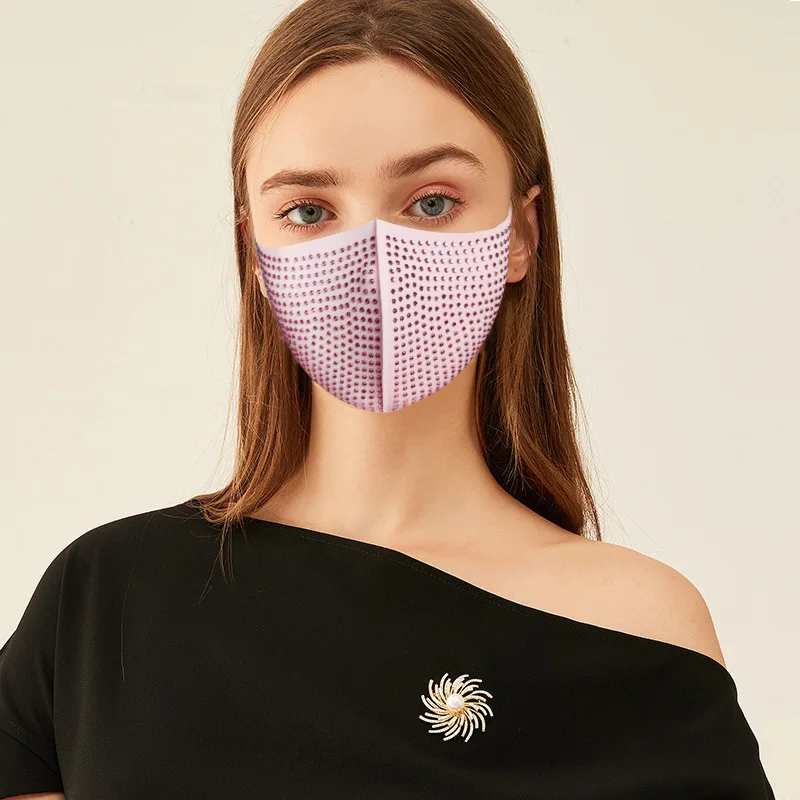 

5 pcs hot stamping diamond masks cross-border rhinestone personalized decoration fashionable with diamond dust prevention hot G2