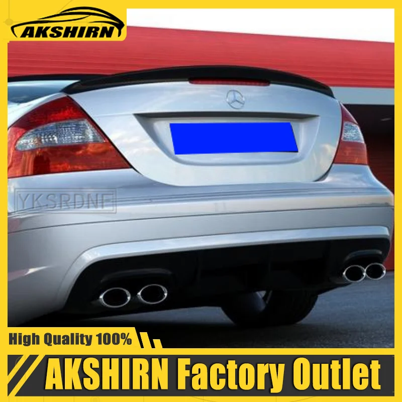 For Mercedes Benz W209 Spoiler 2004-2007 CLK-class CLK200 280 350 55 63 Spoiler Real Carbon Fiber/FRP Car Rear Wing Spoiler