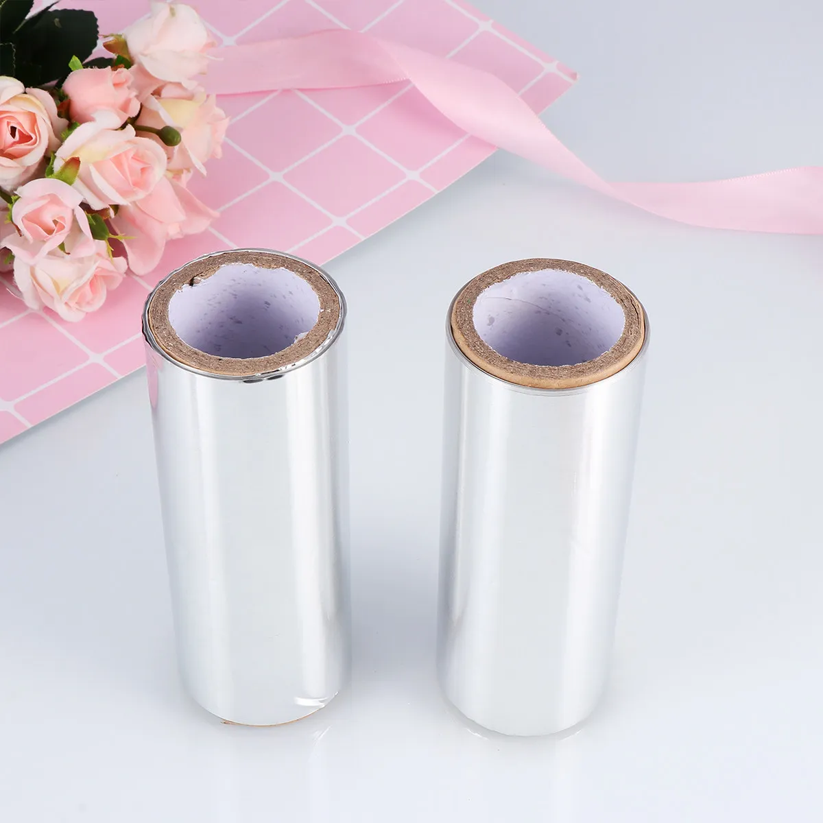 

2Pcs Hair Coloring Tin Foil Thick Professional Perm Foil 12Cm Wide Silver No Scissors Needed Salon Home Use Disposable