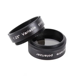 1.25'' Filter Variable Polarizing for Astronomy Monocular Telescope & Eyepiece Viewing the Moon For Planets SV128