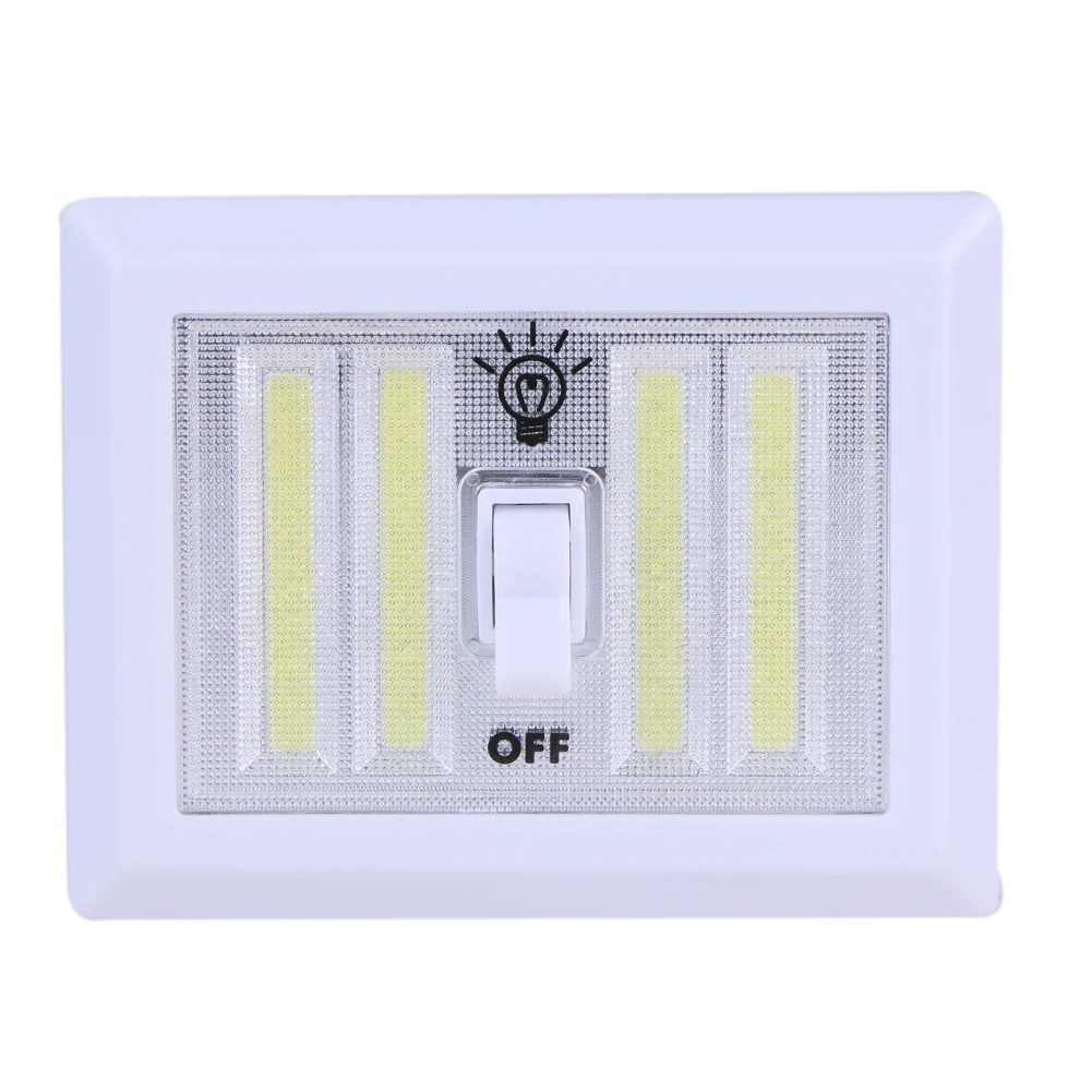 8W Wall Switch Night Light ABS Battery Operated Corridor LED Lamp Exhibition Halls Home Outdoor Emergency Lights
