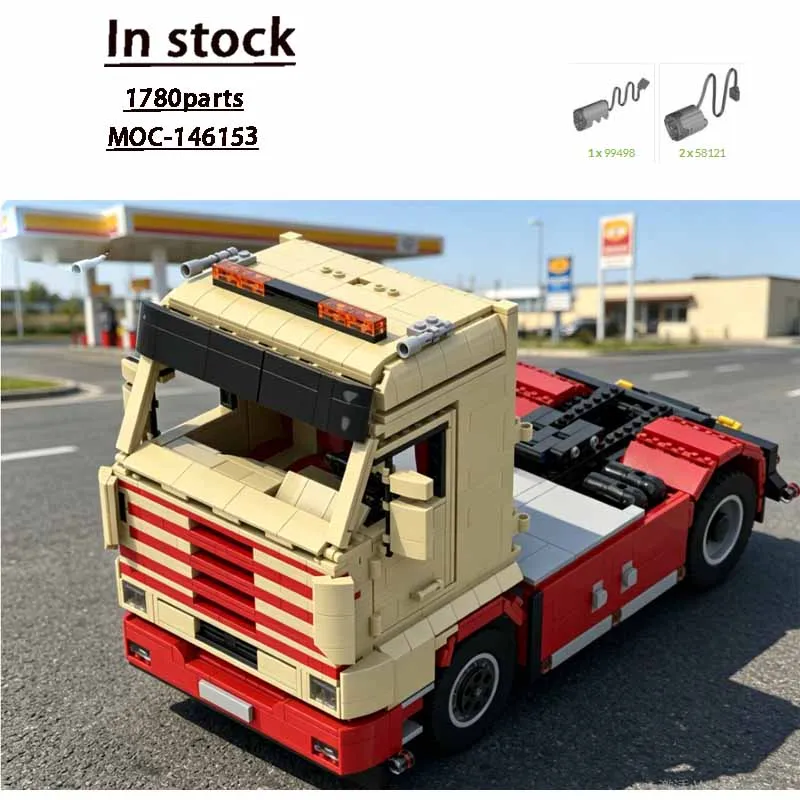 MOC-146153New Electric Remote Control ClassicTransport Truck Building Block Model1780Parts MOC Creative Puzzle Birthday Toy Gift