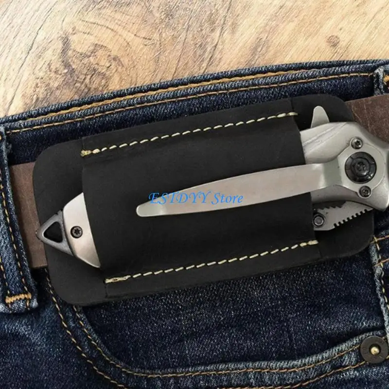 

G6DE Light weight Leather Knifed Holder Leather Sheaths Pocket Hunt Outdoor Equipment