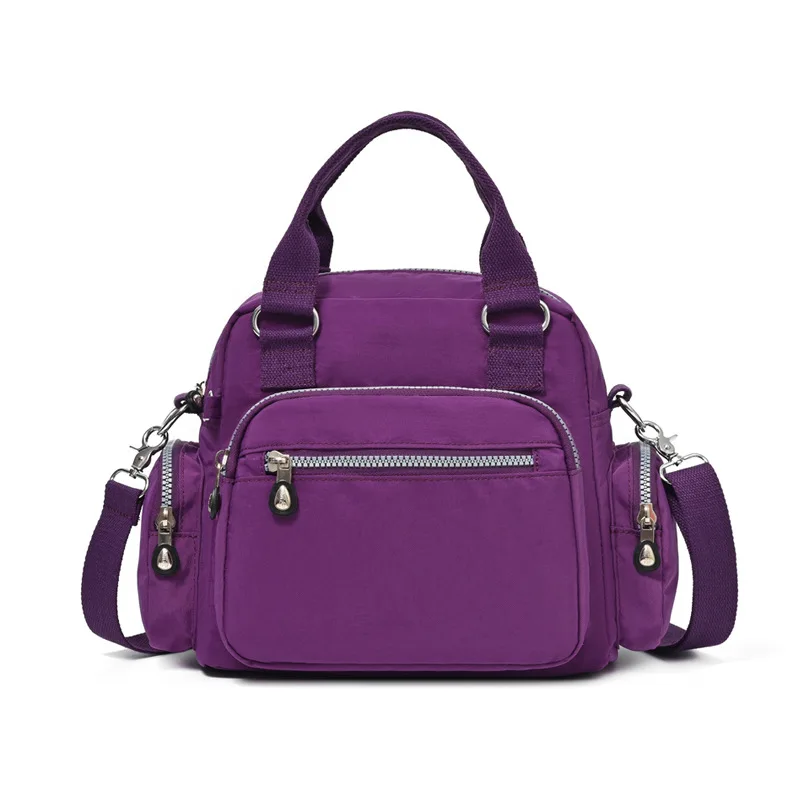 Monederos y bolsos de mano a la moda para mujer, bolsos de hombro con asa superior, bolso de nailon, bolso de mamá con múltiples bolsillos