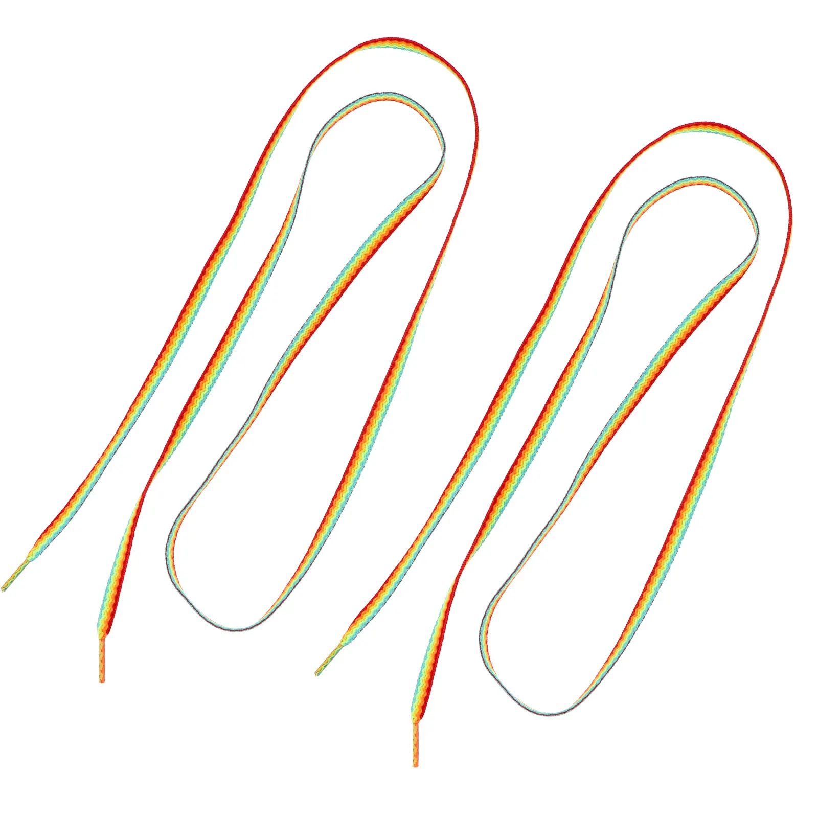 

3D Rainbow Flat Laces for Shoe Strings Sports Casual Shoes Sneakers Polyester Stripe Shoe Tie Strings Accessories