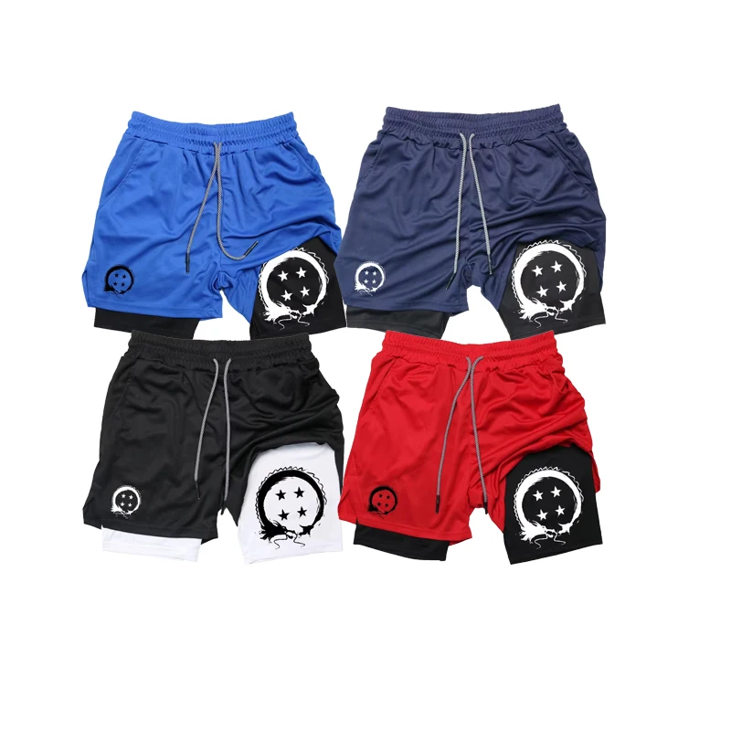 

Мужские шорты 2-в-1 с принтом: спортивный стиль, с карманом для телефона, подходят для тренажерного зала, бега, быстросохнущей ткани для тренировок и т. д. RL10036