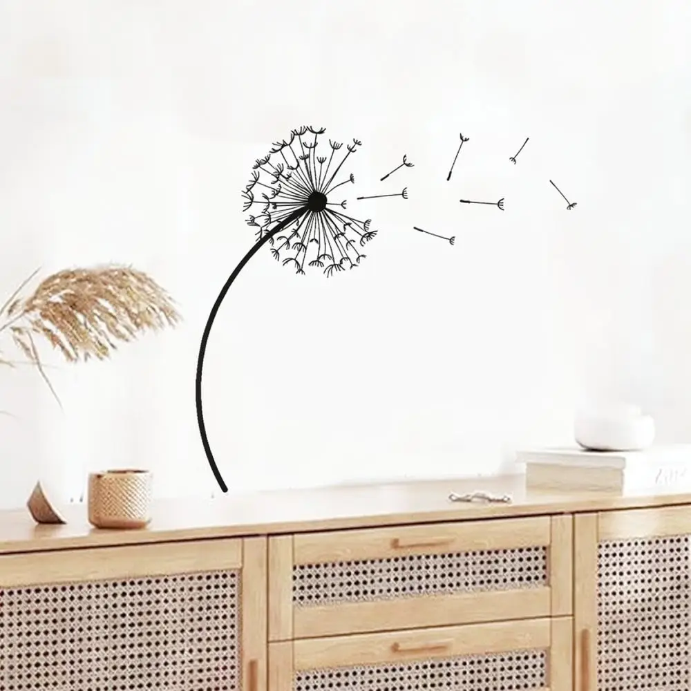 Minimalist Dandelion Wall Decal Just Breathe Inspirational Sticker For Home Interior Living Room Bedroom Wall Art