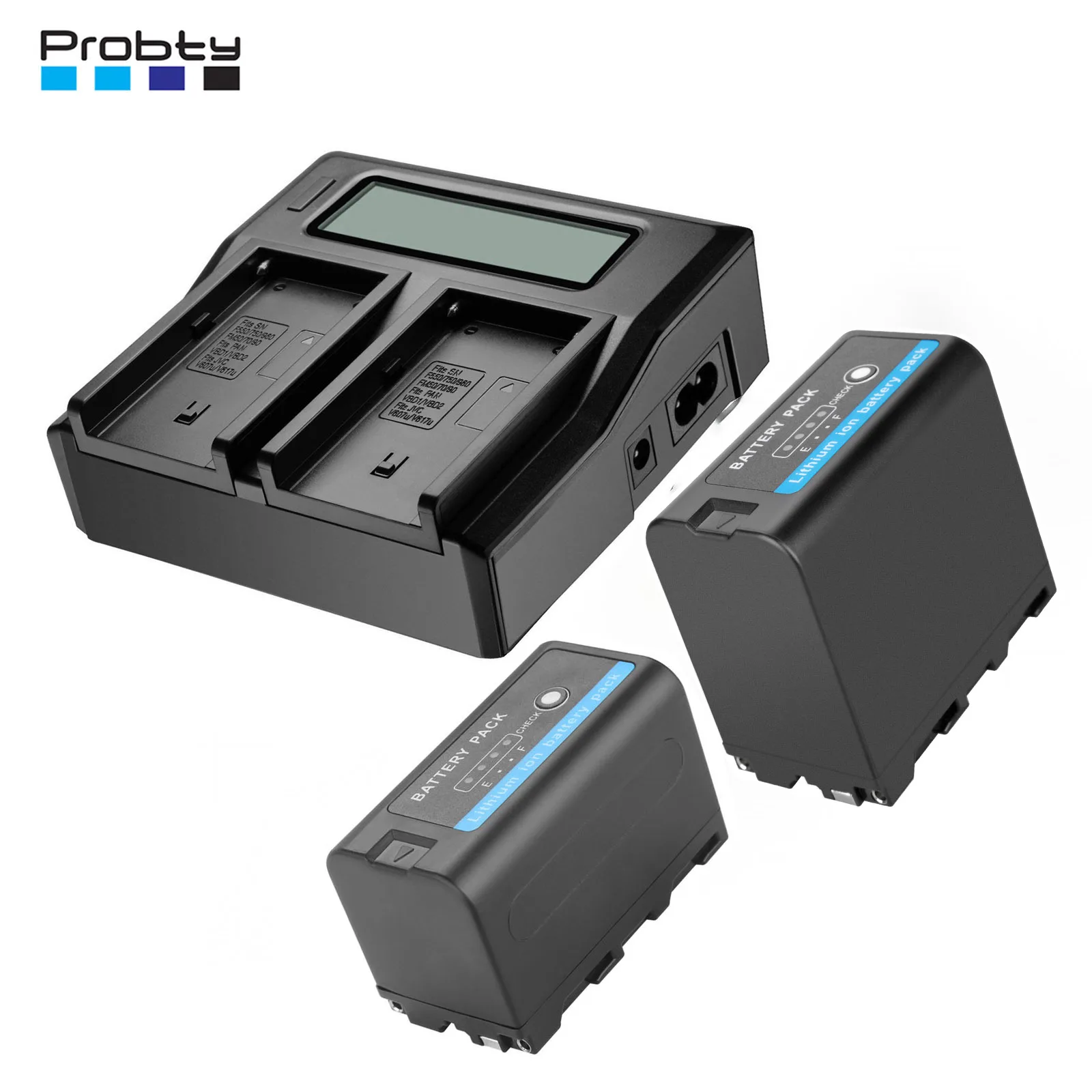 Probty 8800mAh/6200mAh NP-F970 NP F960 F970 F960 Battery for Sony F960 F550 F570 CCD-RV100 Batteries NP-F LED Video Light