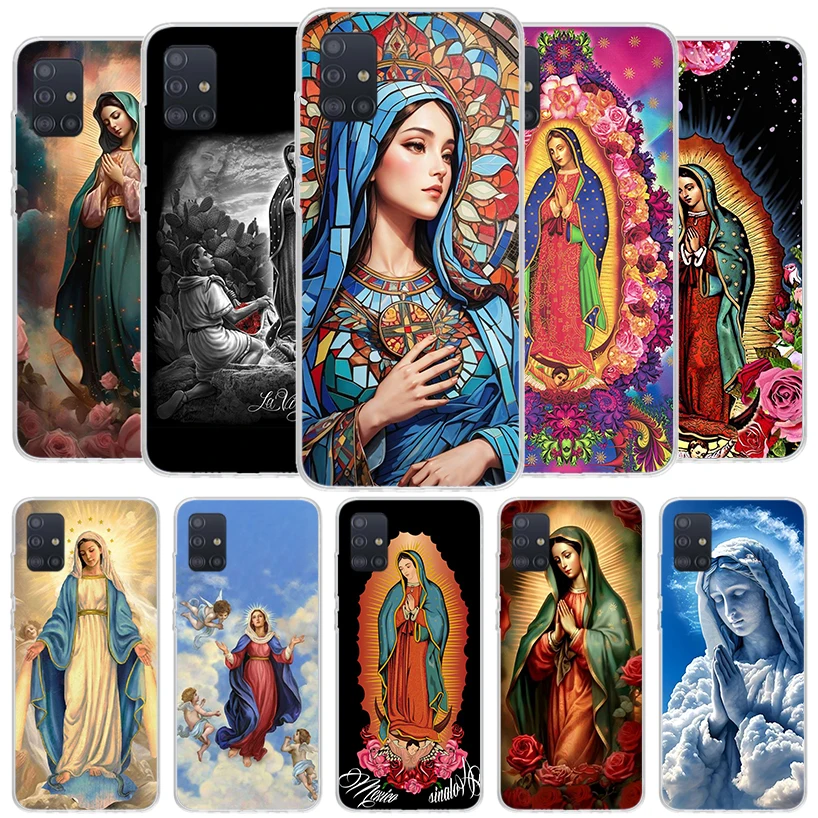 Virgin De Guadalupe Virgen Mary Cover Etui na telefon do Samsung A51 A41 A31 A21S A71 A50S A40 A30S A20E A10S A6 A7 A8 A9 Plus Soft