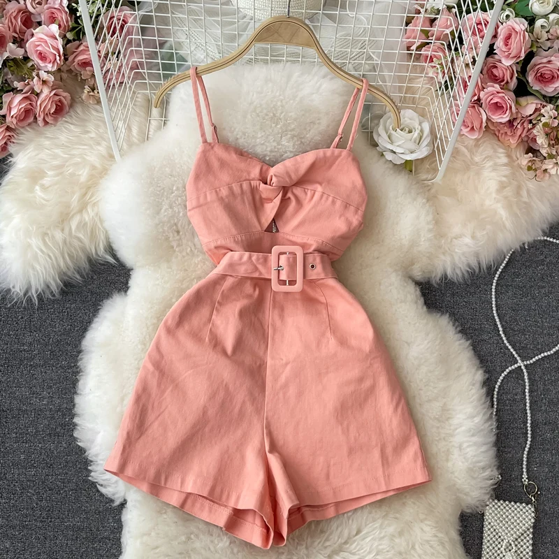 

Женский комбинезон с высокой талией и бретельками, широкие брюки, свободные повседневные цельные летние новые удобные брюки, юбка