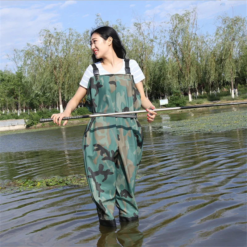 

37-45 Men Women Waterproof Fishing Boots Wading Anti-wear Non-slip Pants Farm Garden Working Overalls Chest Clothes Waders Shoes