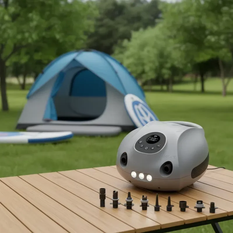 New Design 25PSI 4 Cylinder Movement Auto-Off Electric SUP Pump Quickly Inflate & Deflate for Stand up Paddle Boards Kayak
