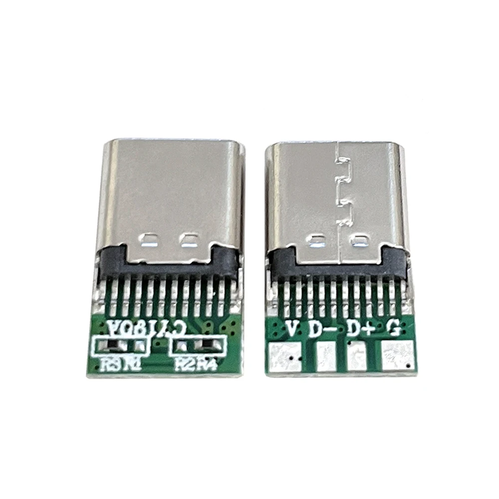 5-20PCS Type-c24p Female Base With Data Board 5A High Current Four-Star Welding Wire Charging Pug