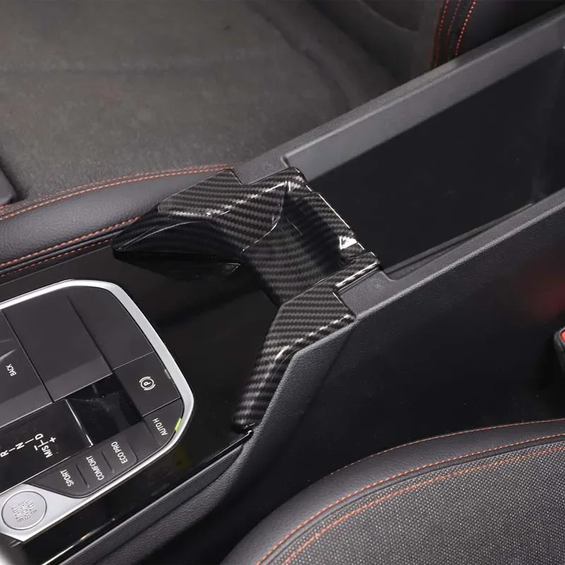 For BMW 1 2 Series F40 F44 2020-2024 ABS carbon fiber car center console armrest box front decorative panel sticker accessories