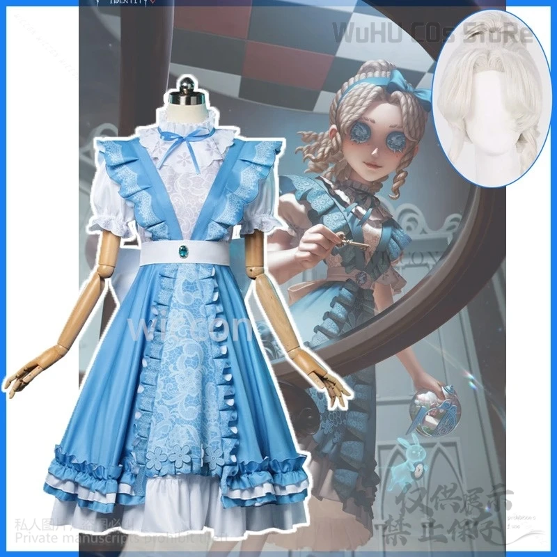 

Anime Game Identity Ⅴcosplay Alice Derose Costume Reporter In The Dream Wig Princess Dress Lolita Halloween Christmas Customized