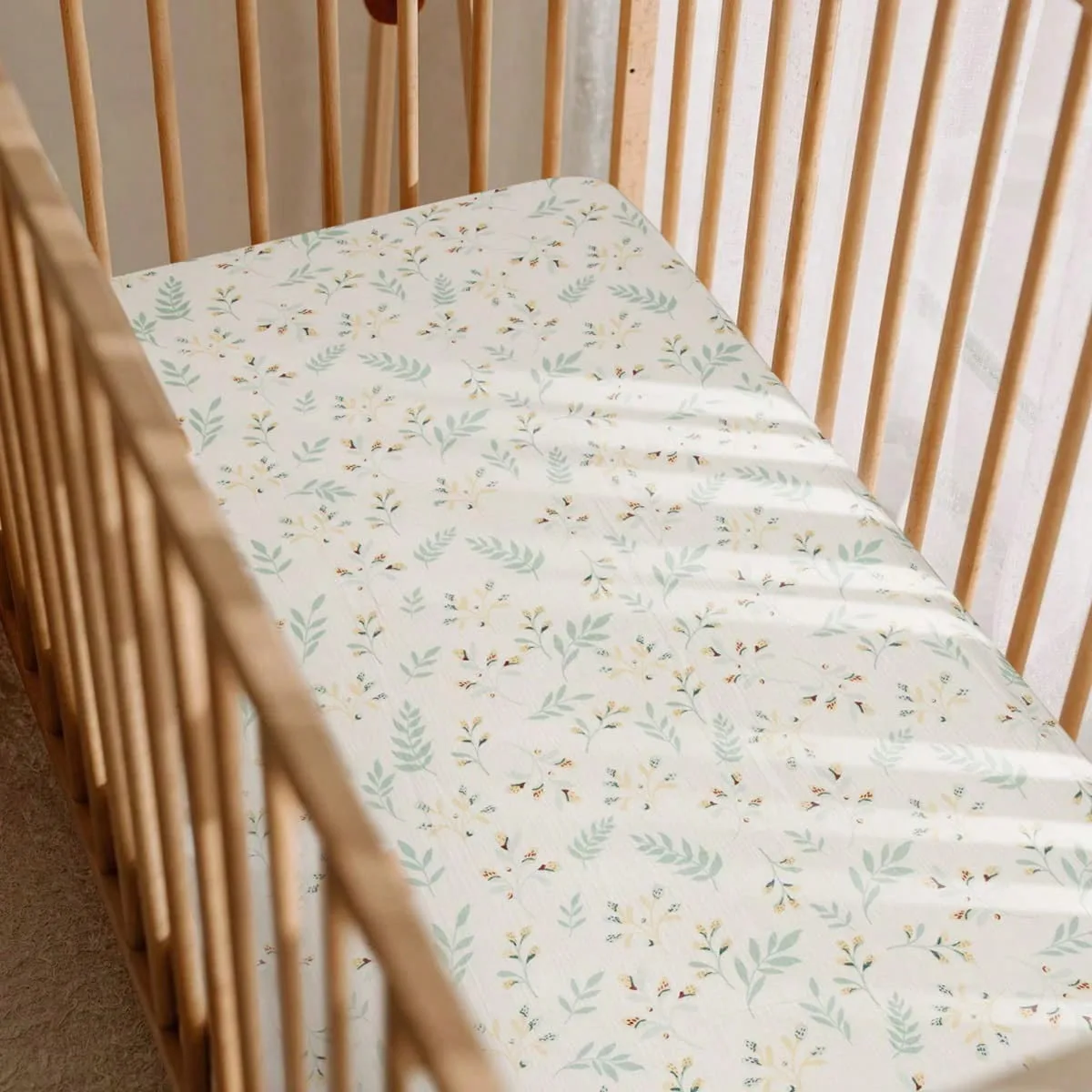 Afbeelding 6: Baby hoeslaken pasgeboren zacht katoenen wiegbedlaken kindermatrashoes beschermer effen kleur matrashoes 2025