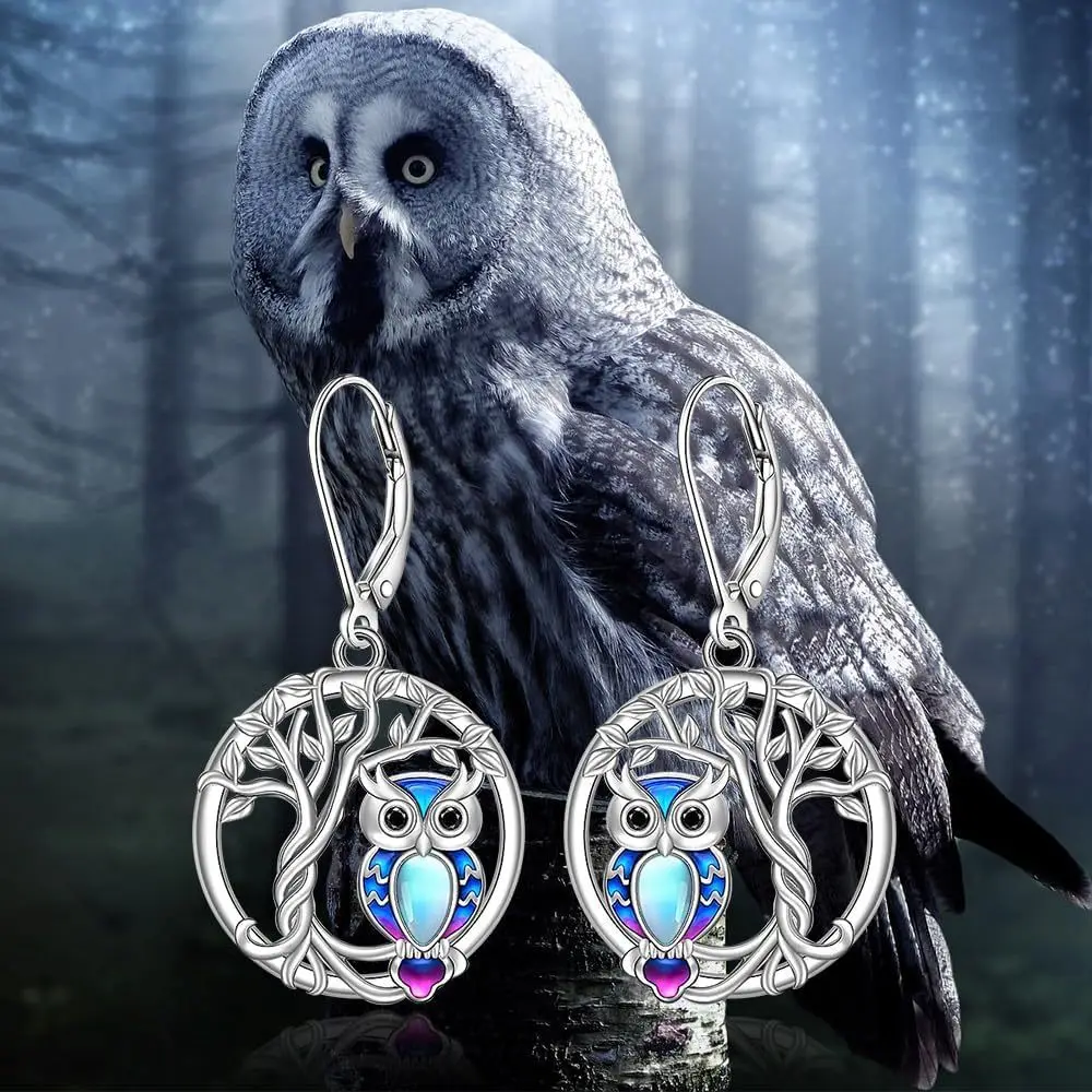 Enchanting Owl Hollow Pendant Earrings - Stylish & Durable Retro Jewelry - Perfect for Parties, Birthdays, Holidays Gifts，