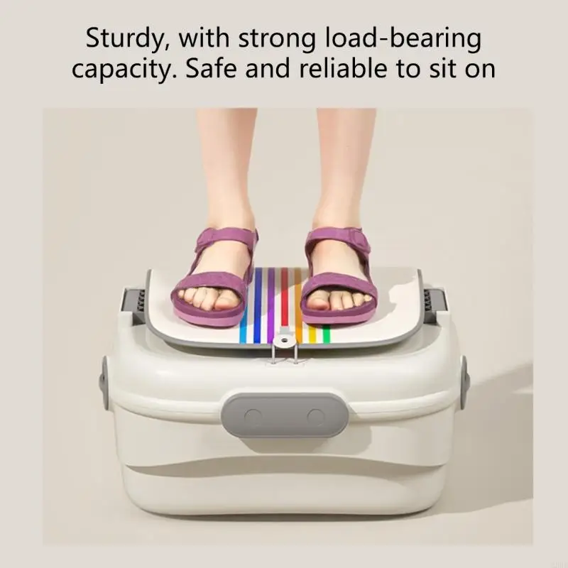 مقعد مرتفع للأطفال خفيف الوزن وقابل للطي وأشرطة كتف غير قابلة للانزلاق ودعم بأربع نقاط من أجل تغذية آمنة ومريحة A2UB