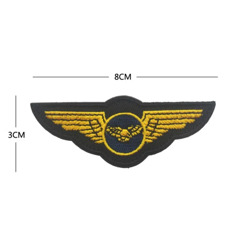 Pilot Aviation Chest Emblem ricamo HookLoop patch Military Tactical Morale Badge accessorio di abbigliamento giacca volante adesivi