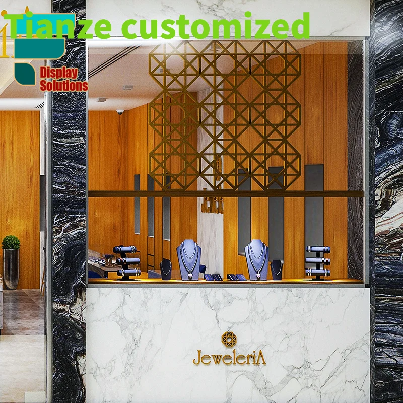 Customized-New Innovation Wooden Glass Showcase Jewelry Luxury Watch Displays Jewelry Display Cabinet